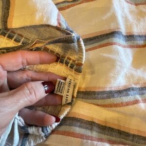 American Eagle Outfitters Mini Dress - Cream, Blue, Orange Stripes